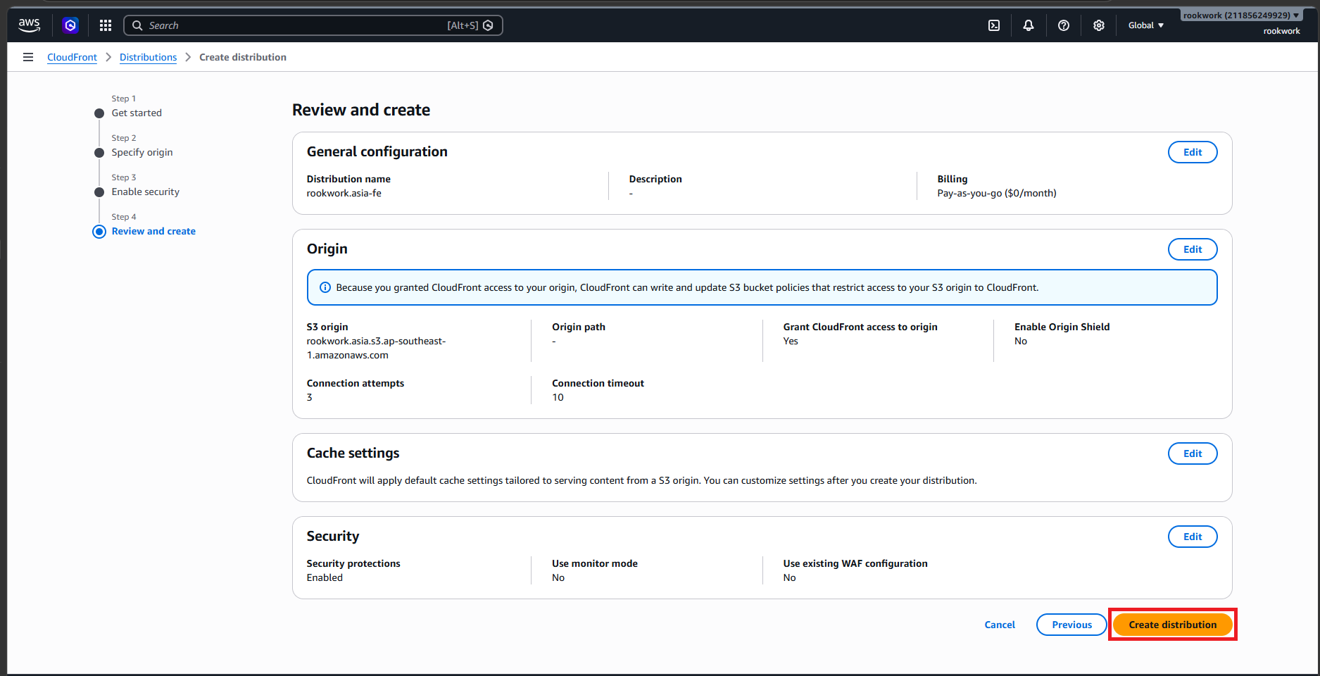 Set Default Root Object to index.html